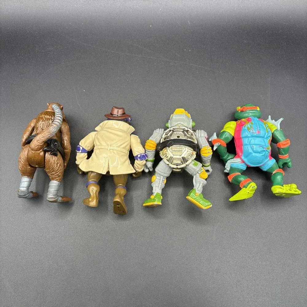 Vintage TMNT Teenage Mutant Ninja Turtles 1988 to 1990s Playmates Toys Lot of 4